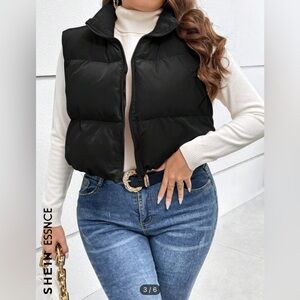 ✨NWOT✨SHEIN Women’s Essence Plus Zip Up Vest Padded Coat, Size 1XL 14